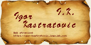 Igor Kastratović vizit kartica